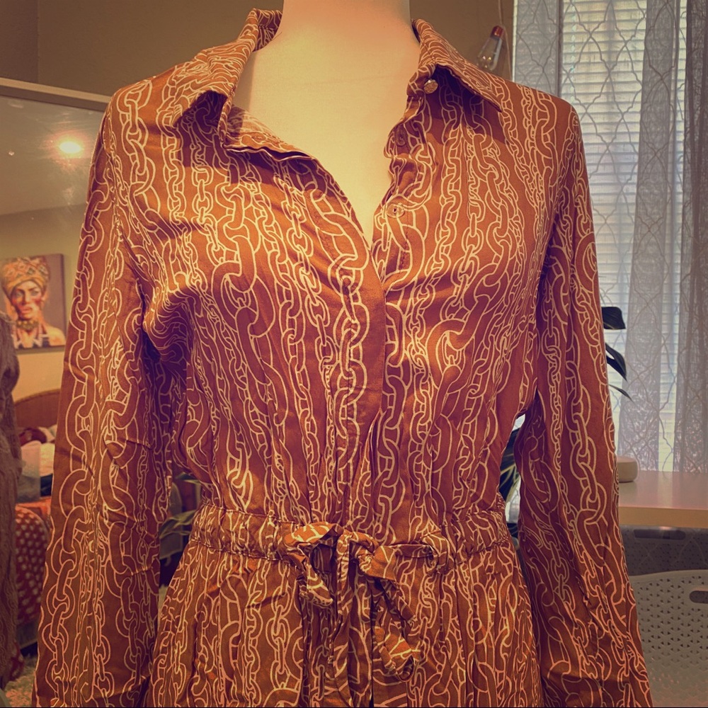 Chain link Print maxi dress